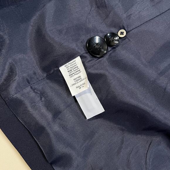 Madewell Womens Navy Blue Shawl Collar Single Button Blazer Size US 12 - Picture 4 of 5